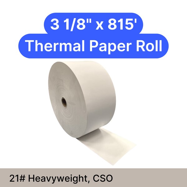 3 1/8'' x 815' Thermal ATM roll