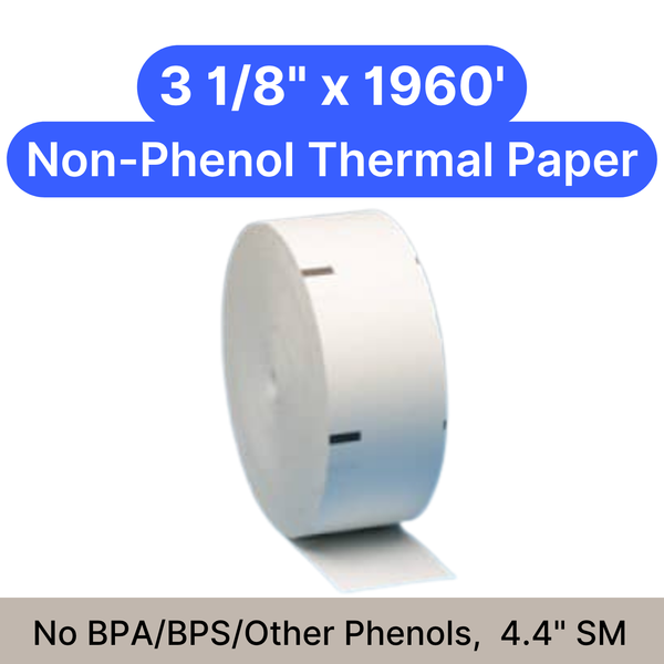 3 1/8 x 1960 Phenol-Free ATM Paper