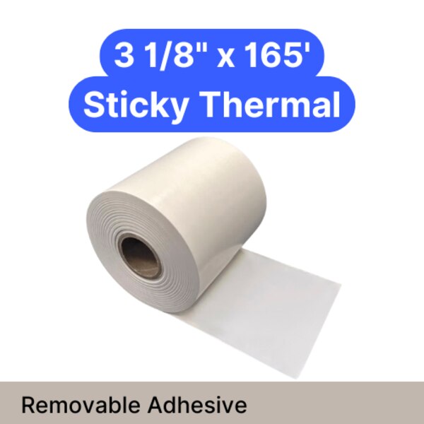 3 1/8" x 165' removable labels