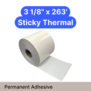 3 1/8" x 263' permanent sticky roll
