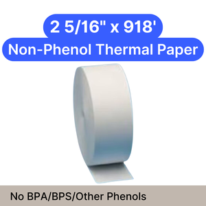 phenol-free 2 5/16" x 918' rolls