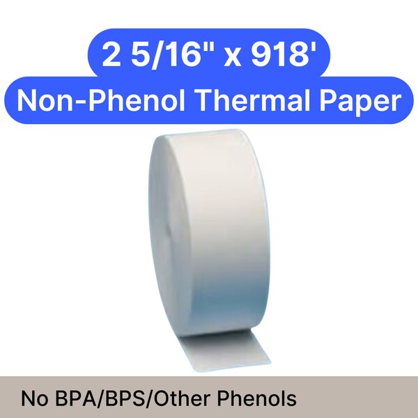 phenol-free 2 5/16" x 918' rolls