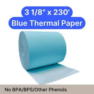blue 3 1/8 x 230 phenol-free roll