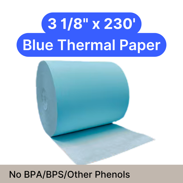 blue 3 1/8 x 230 phenol-free roll