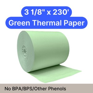 phenol-free 3 1/8 x 230 green roll