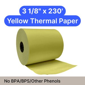 yellow 3 1/8 x 230 phenol-free roll