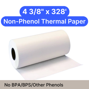 4 3/8 x 328 Phenol-Free paper roll