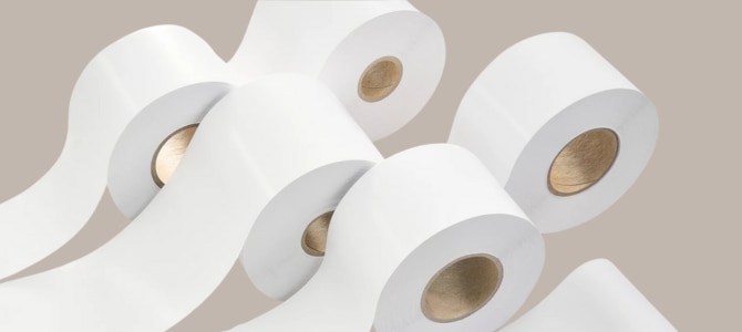 Sticky Back Thermal Linerless Labels